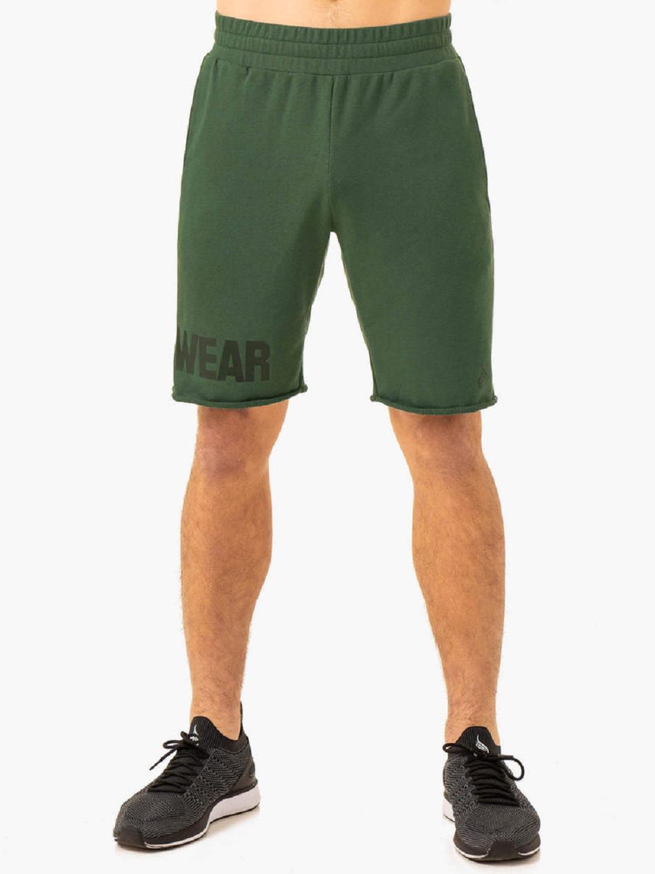 Green Men's Ryderwear Heritage Fleece Track Shorts Active Lounge | YGJ77982