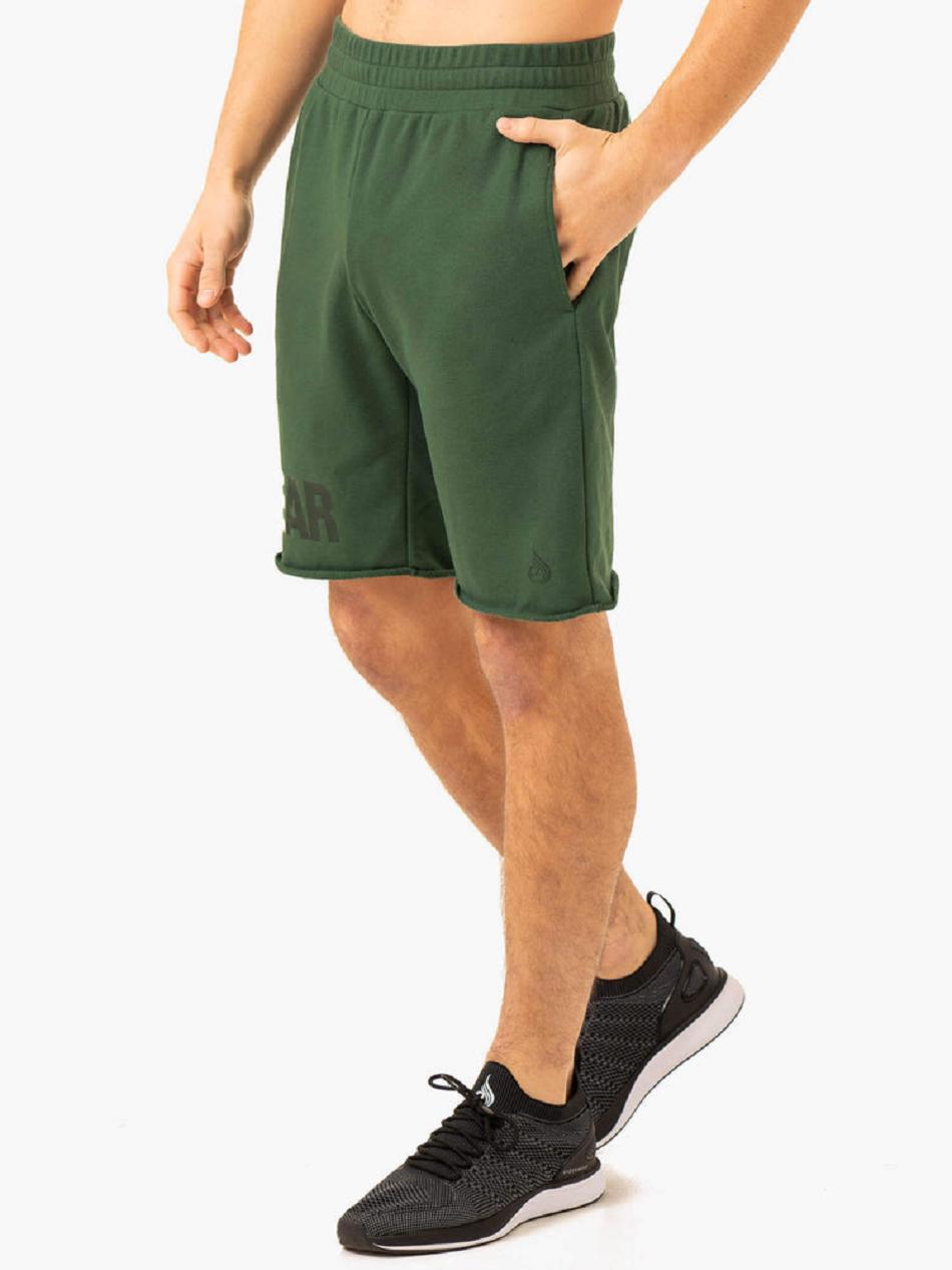 Green Men's Ryderwear Heritage Fleece Track Shorts Active Lounge | YGJ77982