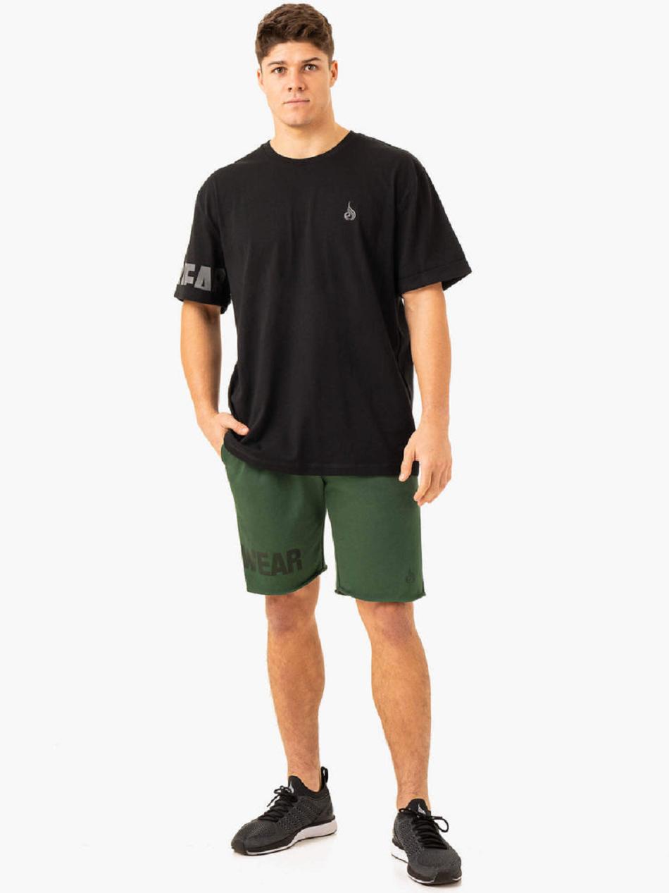 Green Men's Ryderwear Heritage Fleece Track Shorts Active Lounge | YGJ77982