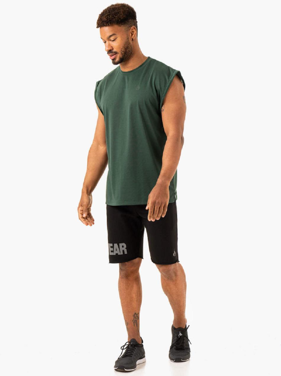 Green Men's Ryderwear Heritage Wide Cut Tanks | 144IV42525