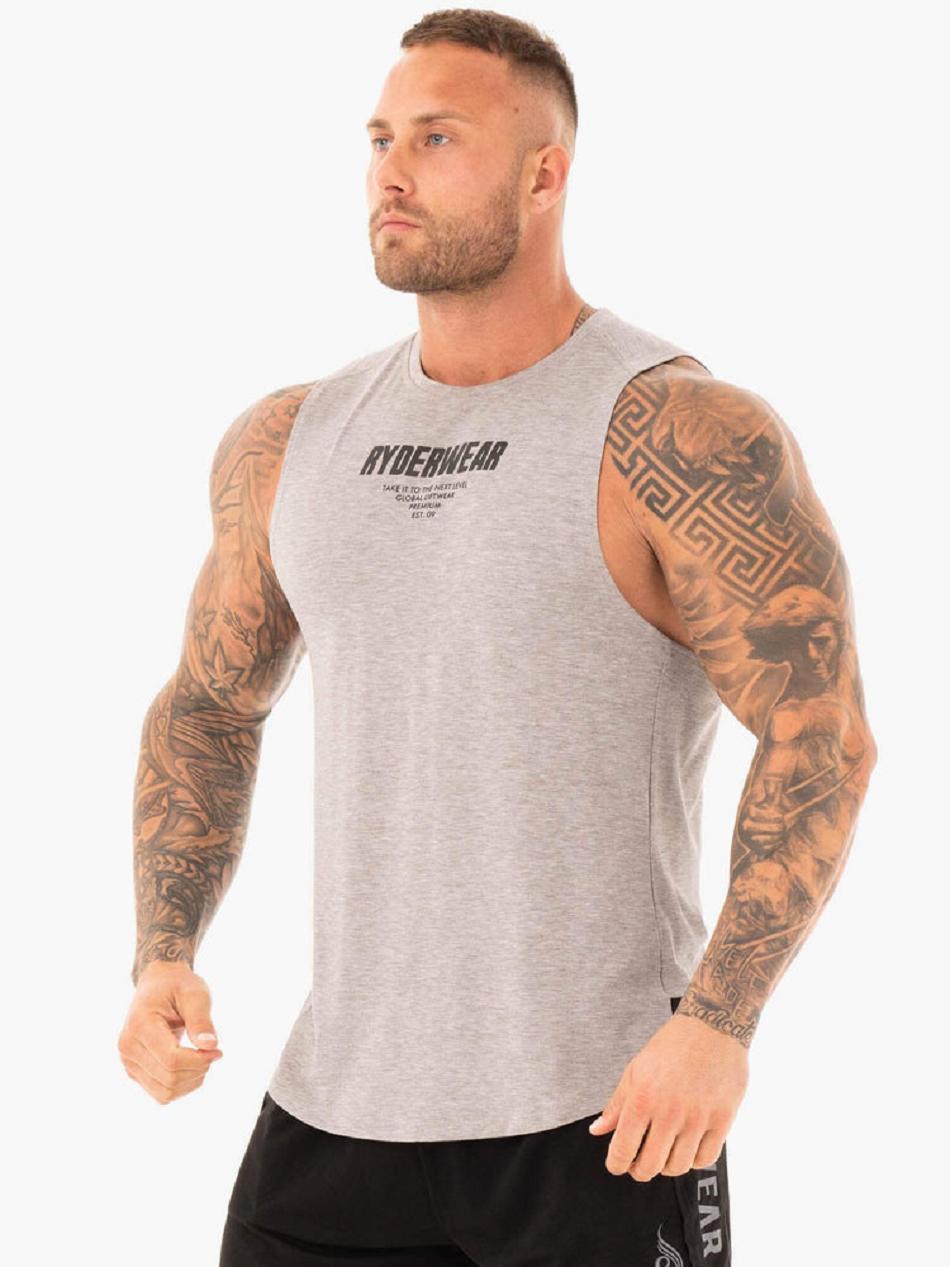 Grey Men's Ryderwear Core Baller Tanks | ES8164085