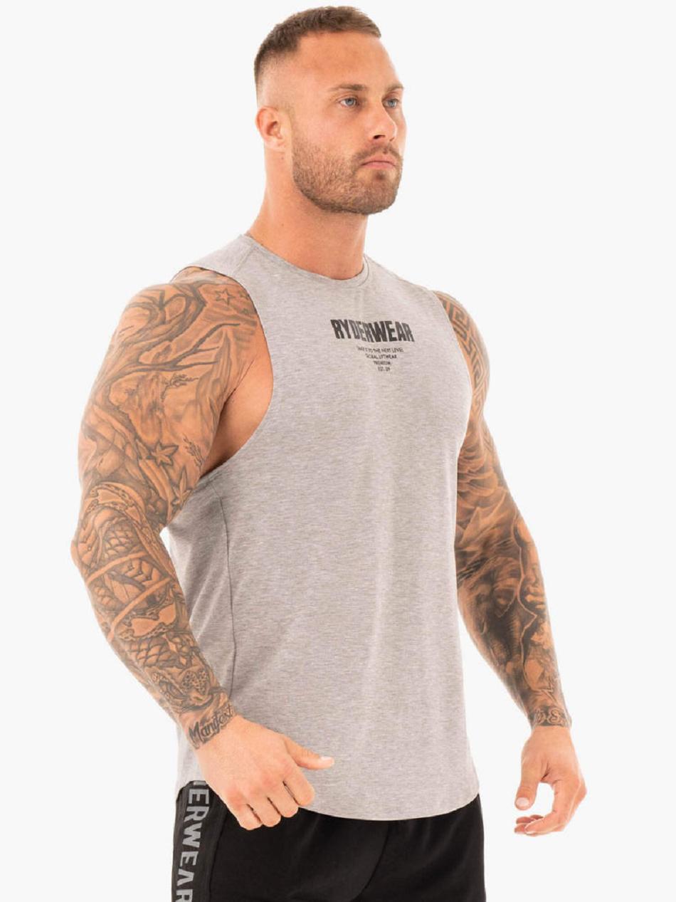 Grey Men's Ryderwear Core Baller Tanks | ES8164085