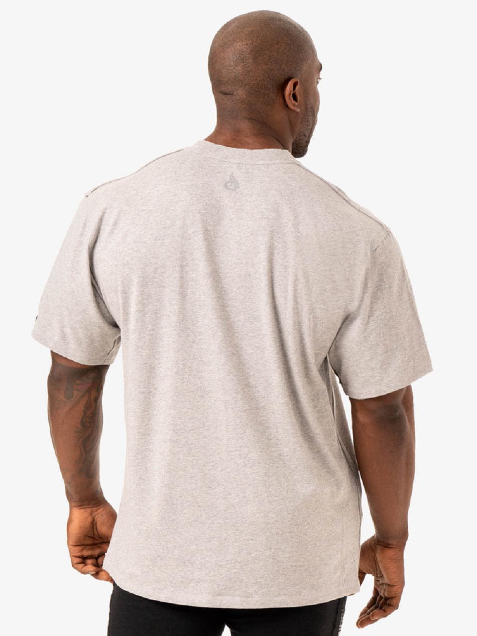 Grey Men's Ryderwear Force Oversized T-shirt | 135Y26221