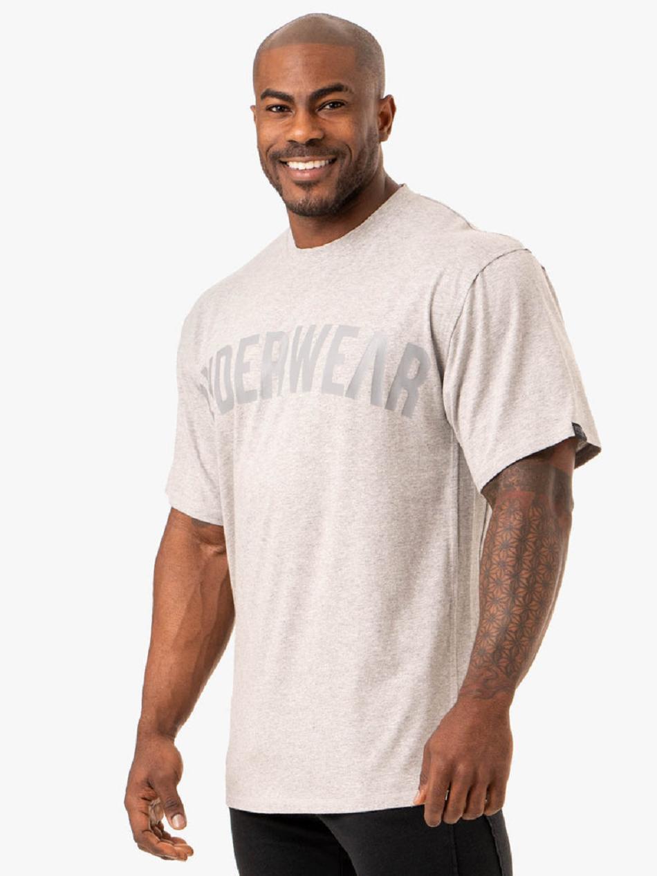 Grey Men's Ryderwear Force Oversized T-shirt | 135Y26221