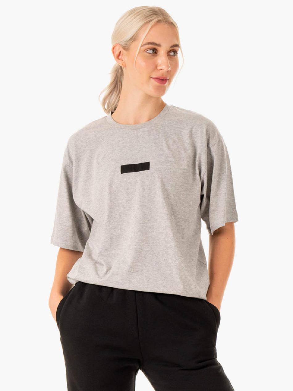 Grey Men's Ryderwear Unisex Oversized T-shirt | 177F45880