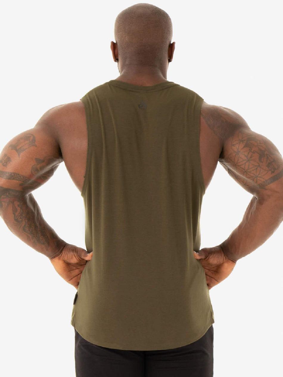 Khaki Men's Ryderwear Core Baller Tanks | 81YH56514