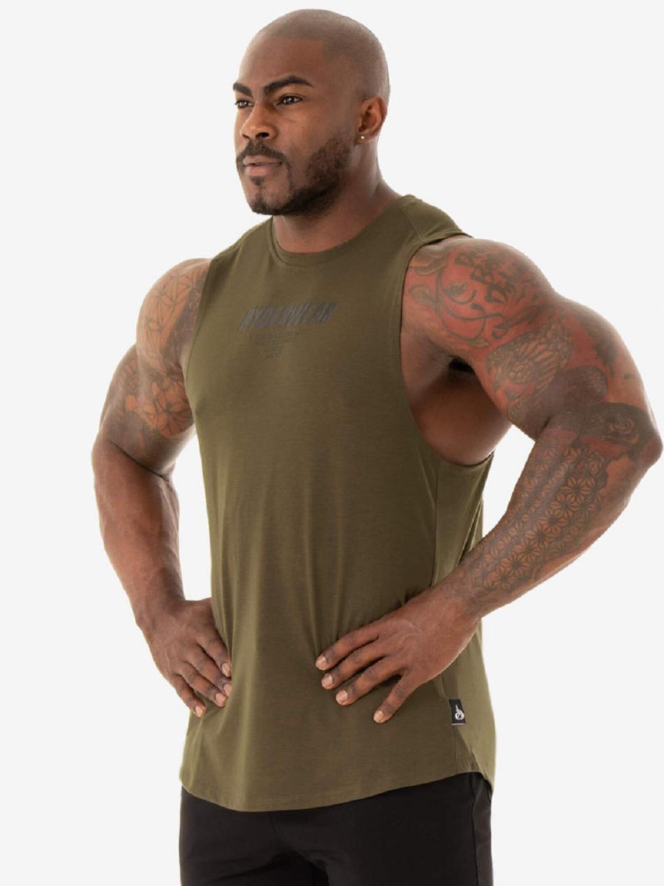 Khaki Men's Ryderwear Core Baller Tanks | 81YH56514