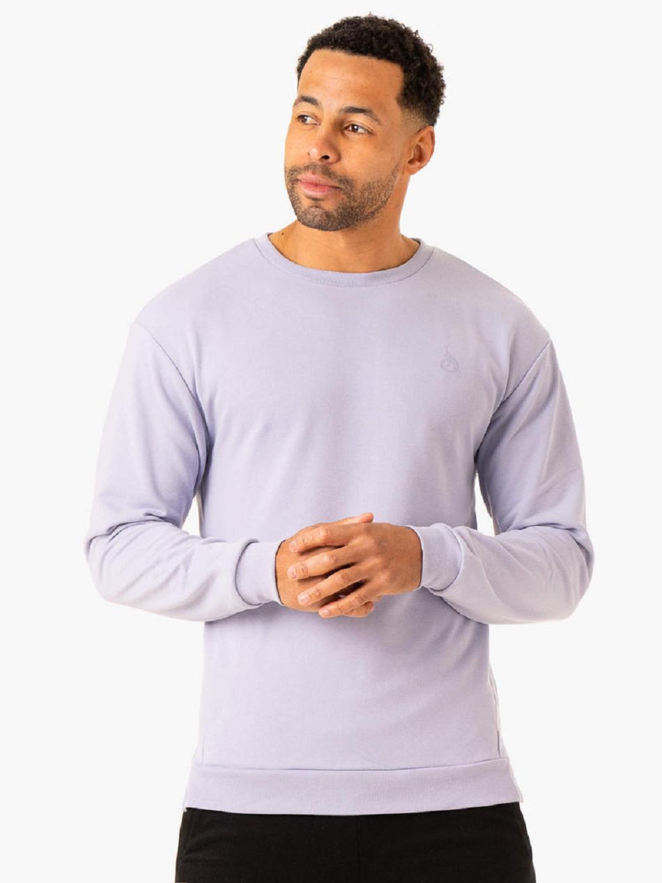 Lavender Men's Ryderwear Heritage Crew Neck Active Lounge | 94RC53233