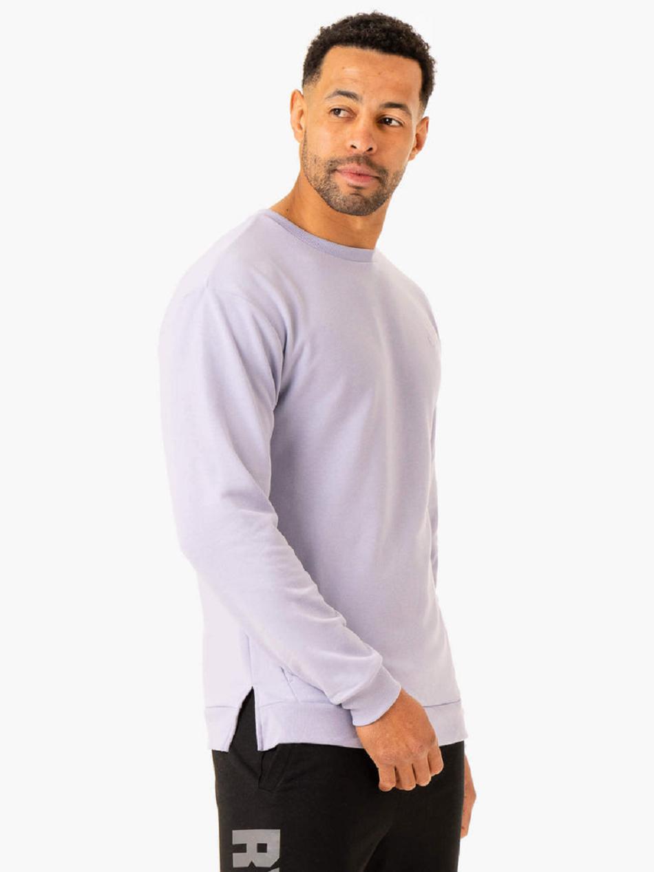 Lavender Men's Ryderwear Heritage Crew Neck Active Lounge | 94RC53233