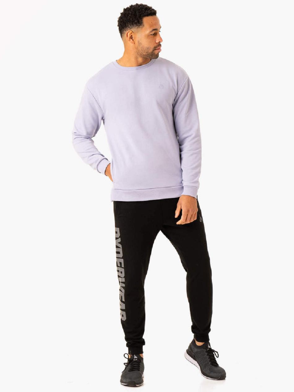 Lavender Men's Ryderwear Heritage Crew Neck Active Lounge | 94RC53233