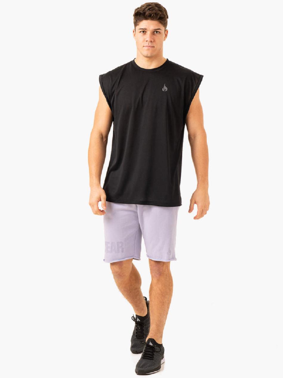 Lavender Men's Ryderwear Heritage Fleece Track Shorts Active Lounge | 98JF43650