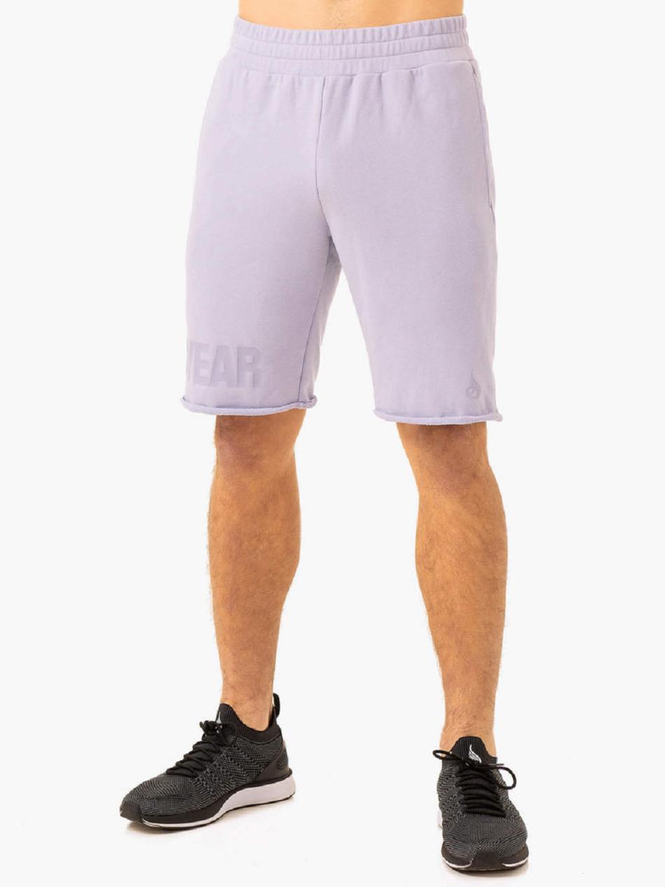 Lavender Men\'s Ryderwear Heritage Fleece Track Shorts Active Lounge | 98JF43650