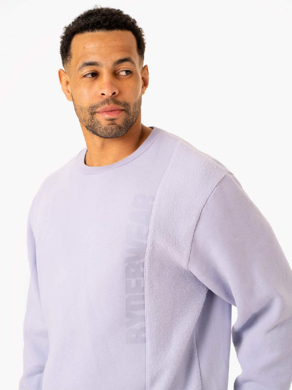 Lavender Men's Ryderwear Heritage Pullover Jumper Active Lounge | 6D9215167