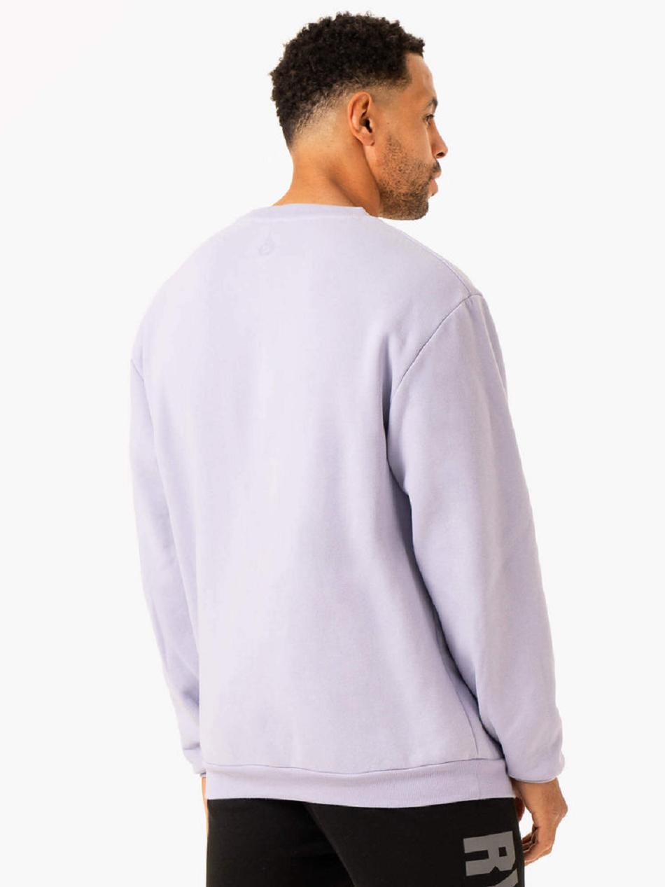 Lavender Men's Ryderwear Heritage Pullover Jumper Active Lounge | 6D9215167