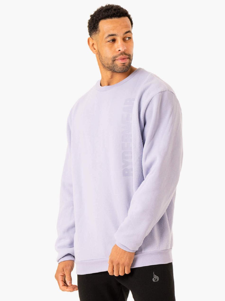 Lavender Men's Ryderwear Heritage Pullover Jumper Active Lounge | 6D9215167