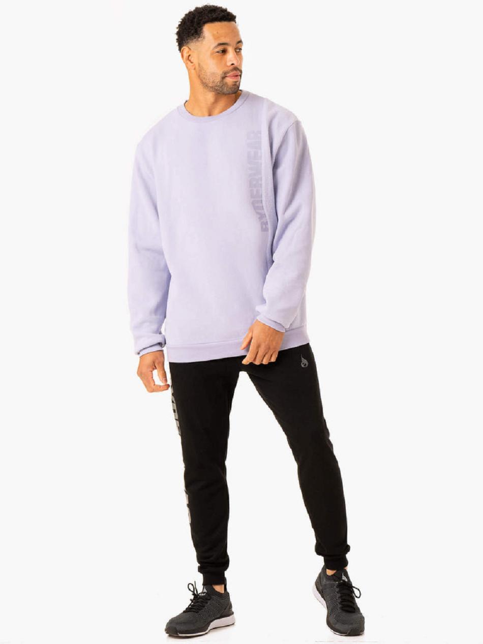 Lavender Men's Ryderwear Heritage Pullover Jumper Active Lounge | 6D9215167