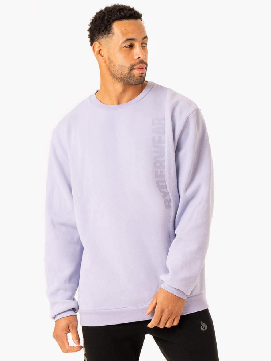 Lavender Men\'s Ryderwear Heritage Pullover Jumper Active Lounge | 6D9215167