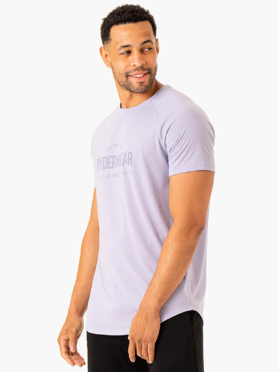 Lavender Men's Ryderwear Heritage T-shirt | V8F56522