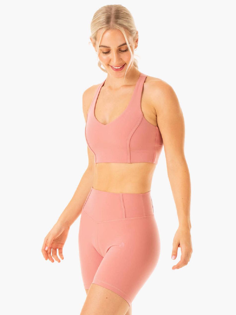 Pink Women's Ryderwear Form Sports Bras | 105Y68092