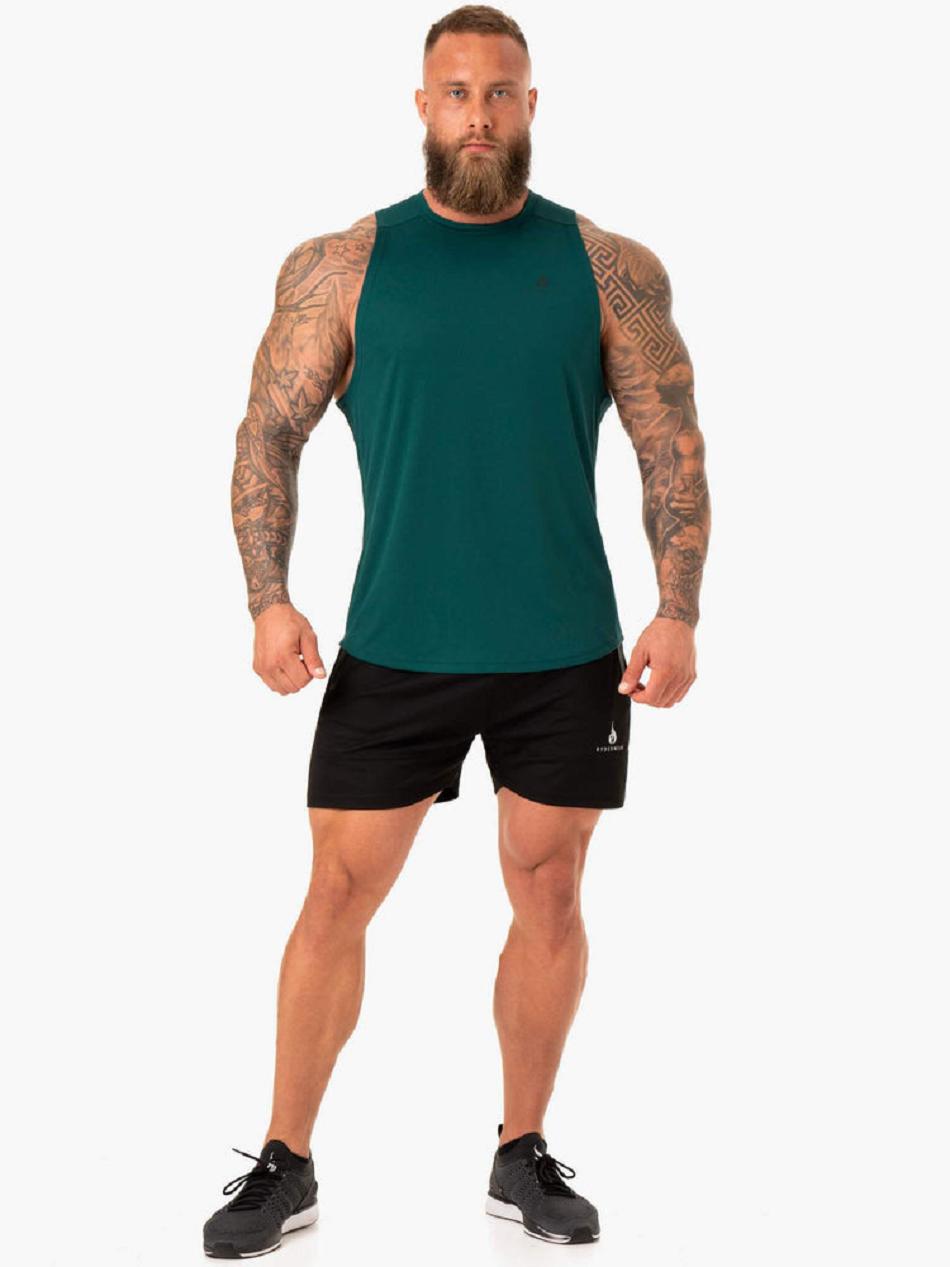 Turquoise Men's Ryderwear Lift Mesh Baller Tank Top | DF8493248
