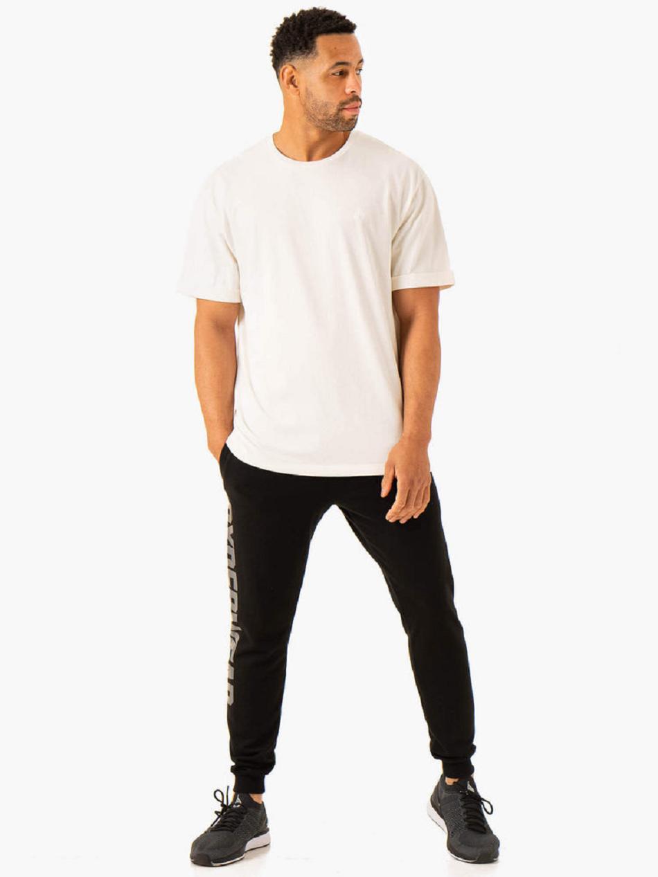 White Men's Ryderwear Heritage Oversized T-Shirt Active Lounge | 95ES65636