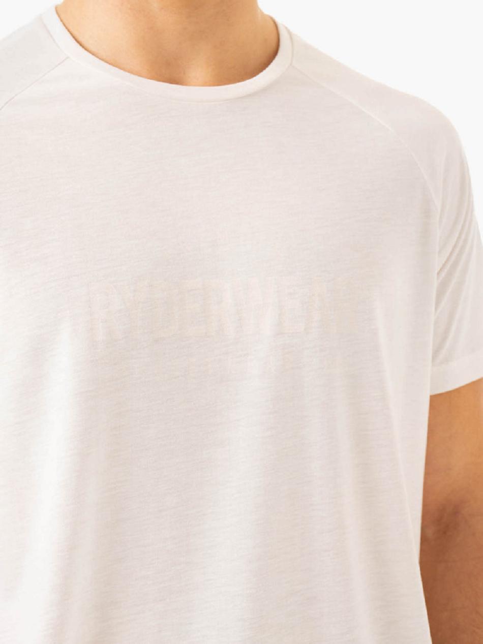 White Men's Ryderwear Heritage T-Shirt Top | 89RW93714