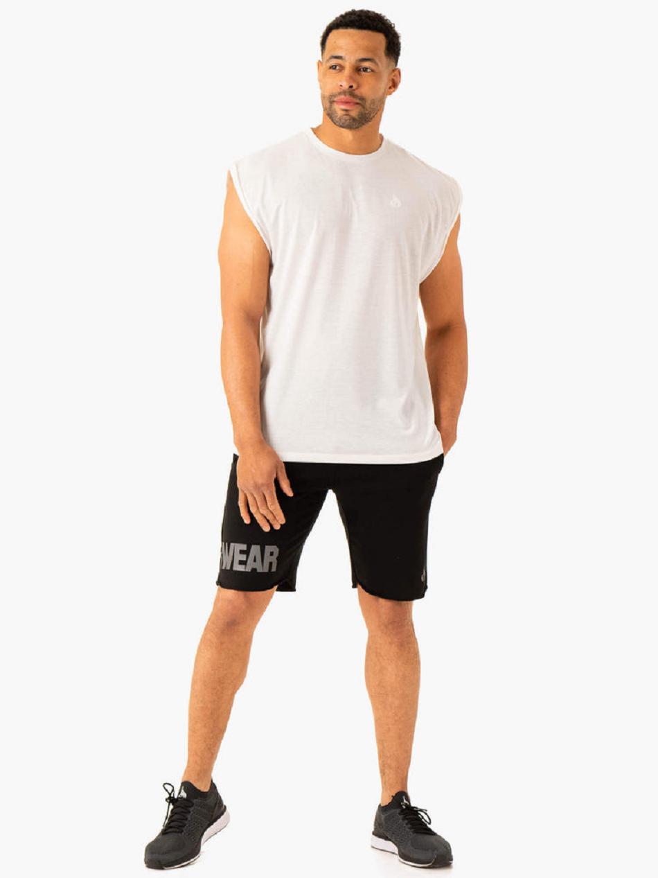 White Men's Ryderwear Heritage Wide Cut Tanks | OKT13262