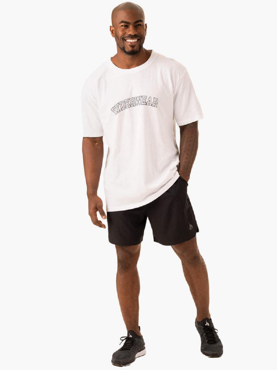 White Men's Ryderwear Oversized T-shirt | G2T88423