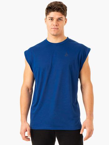 Deep Blue Men's Ryderwear Heritage Wide Cut Tank Top | 92JF94783