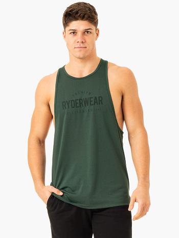 Green Men's Ryderwear Heritage Baller Tank Top | V8F84105