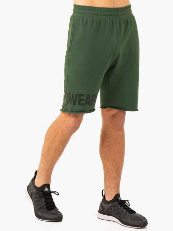 Green Men's Ryderwear Heritage Fleece Track Shorts | 6Y9532659