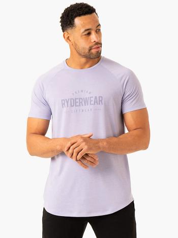 Lavender Men's Ryderwear Heritage T-shirt | V8F56522